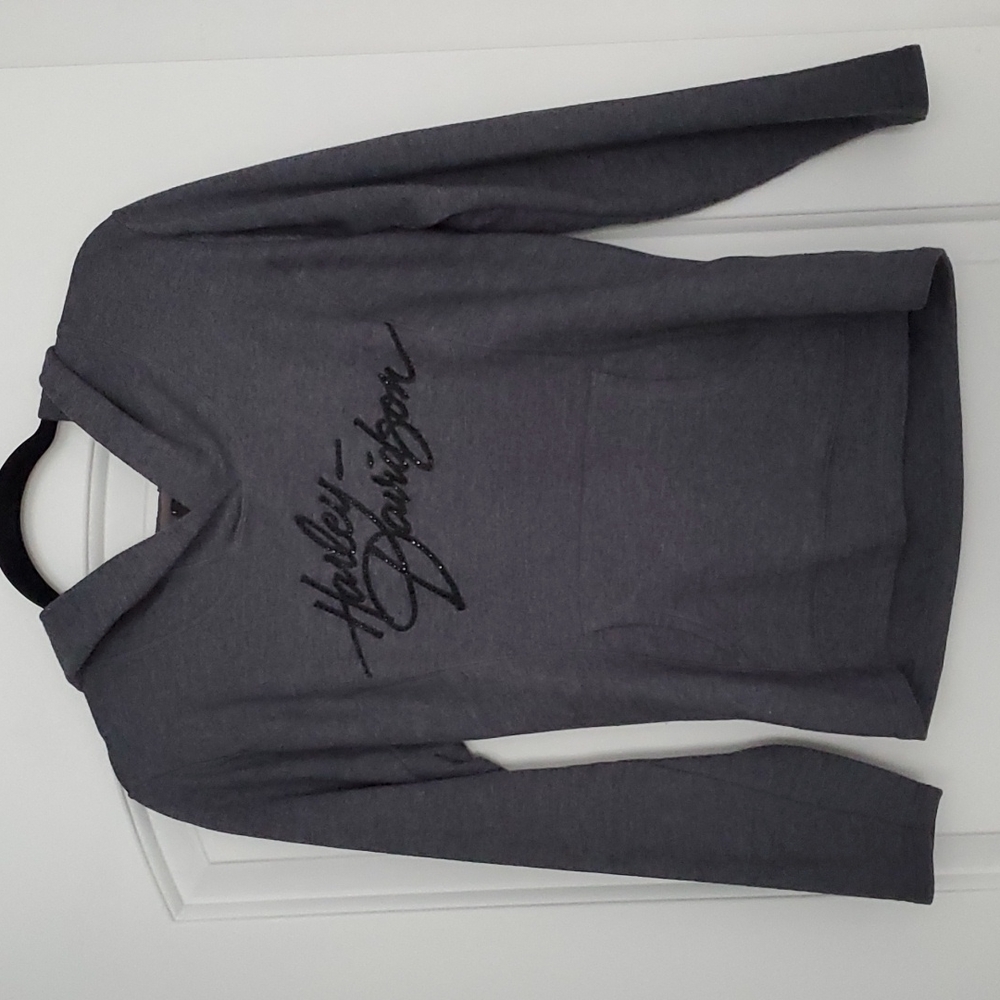 Harley Davidson light weight hoodie with rhinestone embellishment